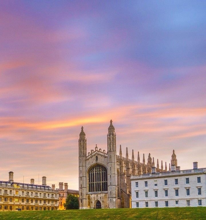 King's College Chapel, Cambridge at sunset